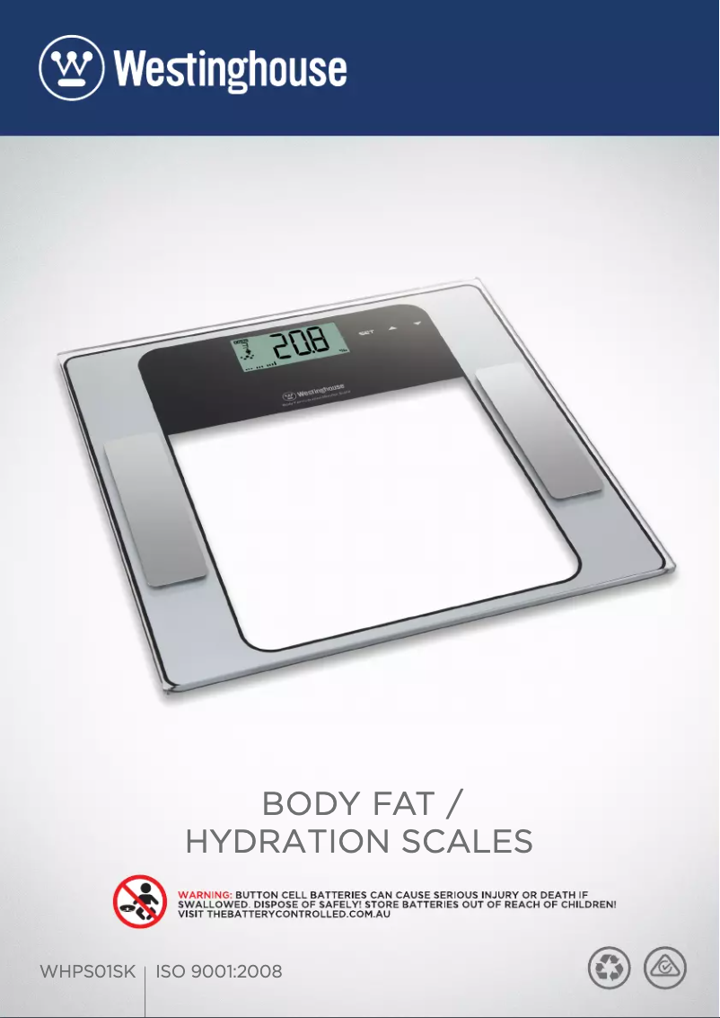 First page image of the manual for WHPS01SK