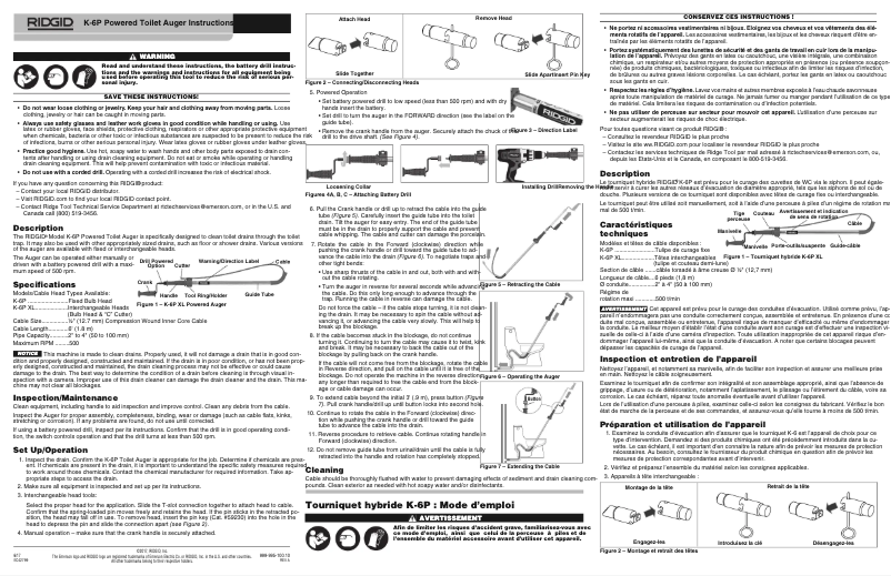 Page 1 of the manual Instructions / Assembly Ridgid K-6P