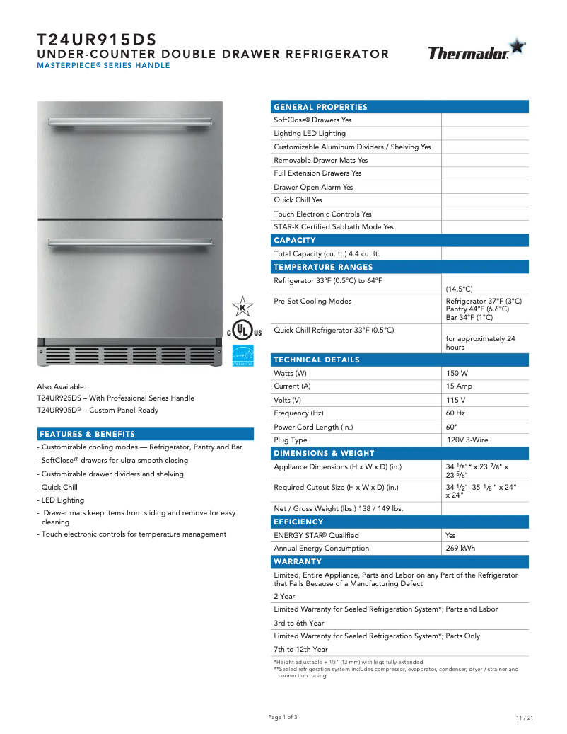 First page image of the manual for T24UR915DS