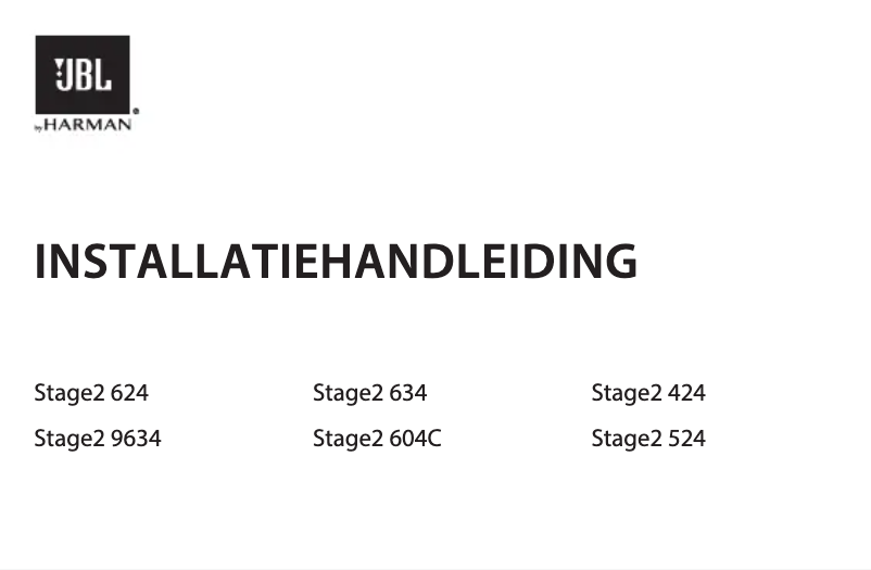 First page image of the manual for Stage2 524