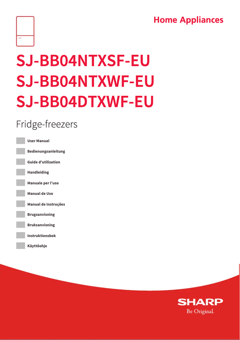 First page image of the manual for SJ-BB04DTXWF-EU