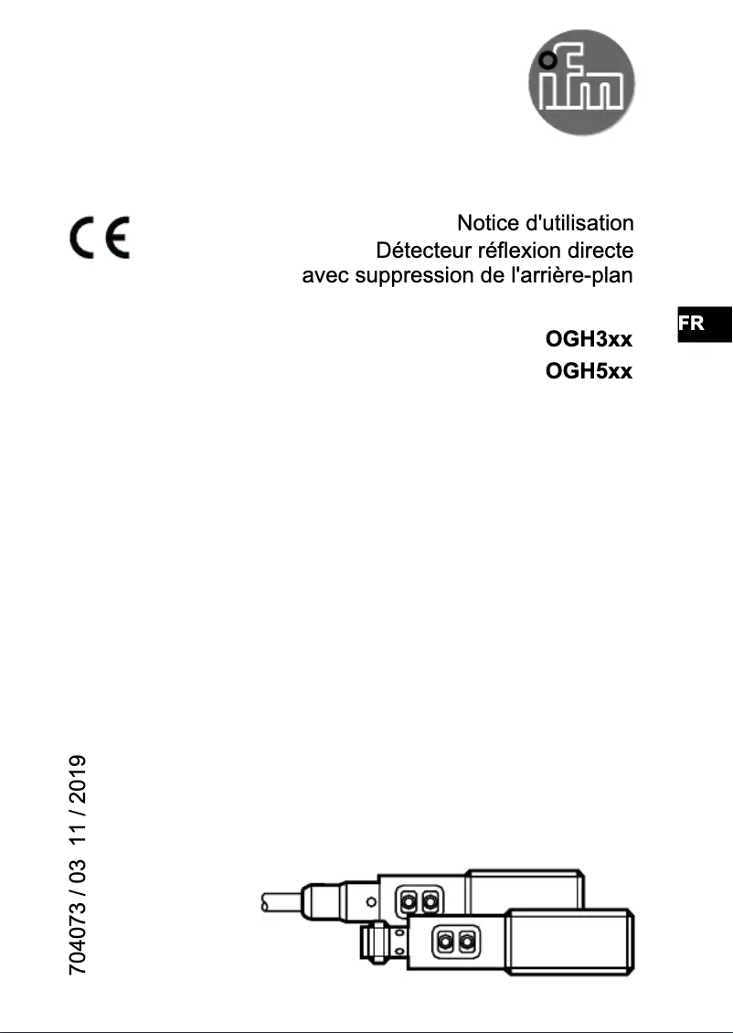 Page 1 of the manual User Manual IFM OGH314
