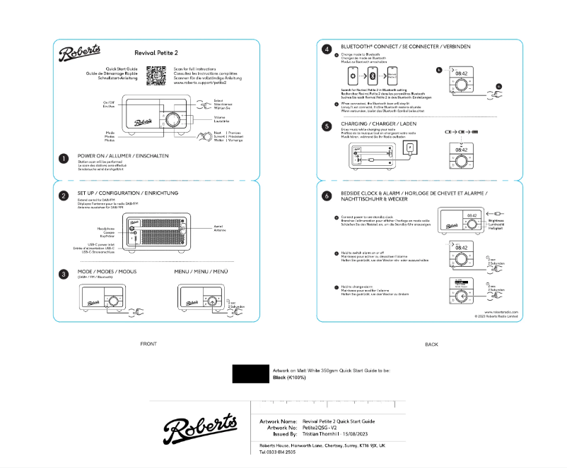 First page image of the manual for Revival Petite 2