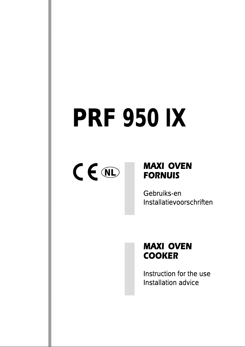 Page 1 of the manual User Manual M-System PRF-950IX