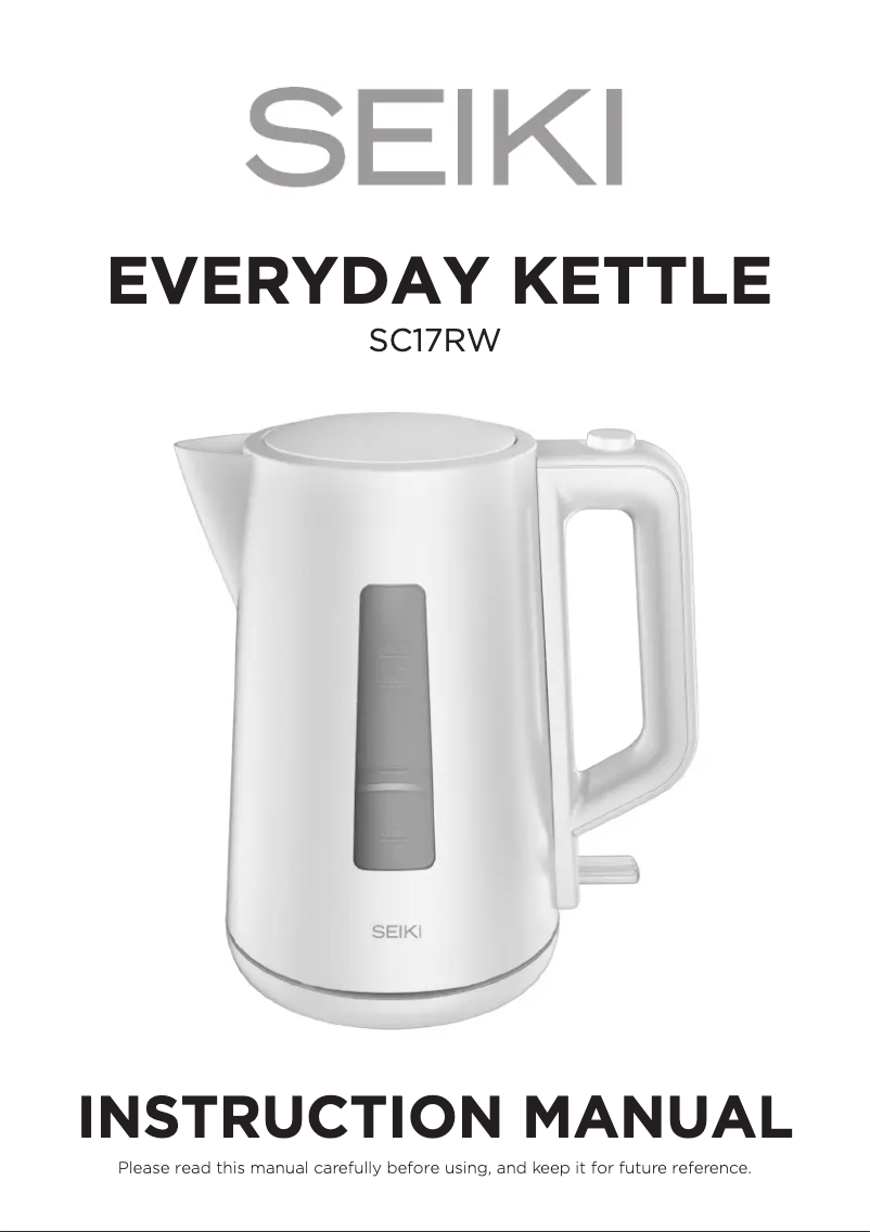 First page image of the manual for SC17RW