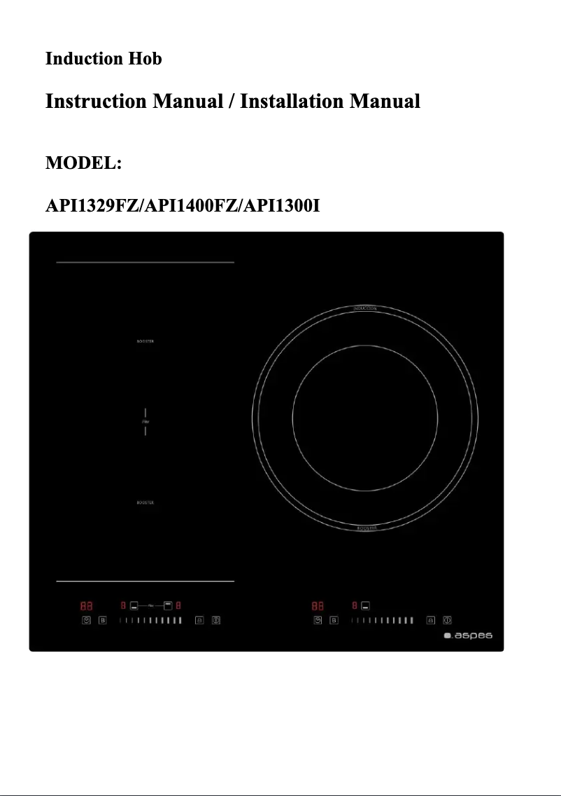 First page image of the manual for API1400FZ