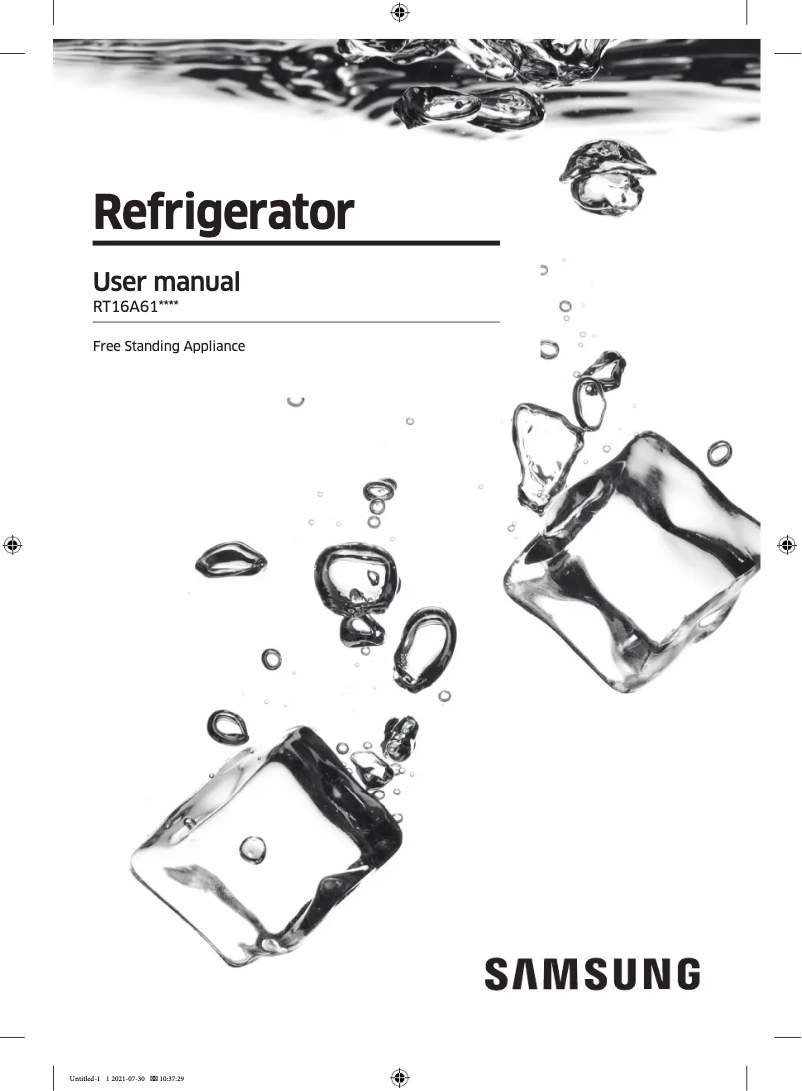 First page image of the manual for RT16A6195SR