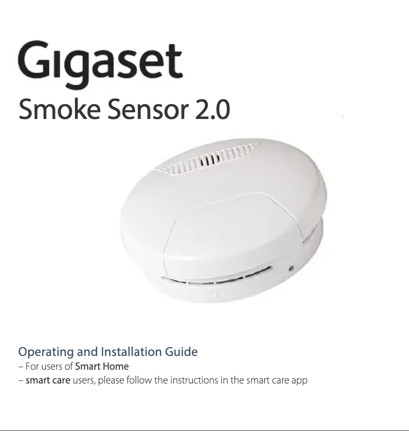 Page 1 of the manual User Manual Gigaset Smoke Pack ONE X