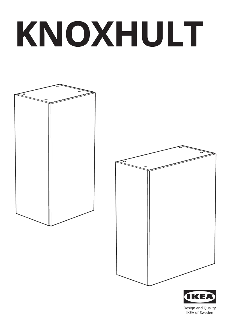 Page 1 of the manual User Manual Ikea KNOXHULT 903.722.65