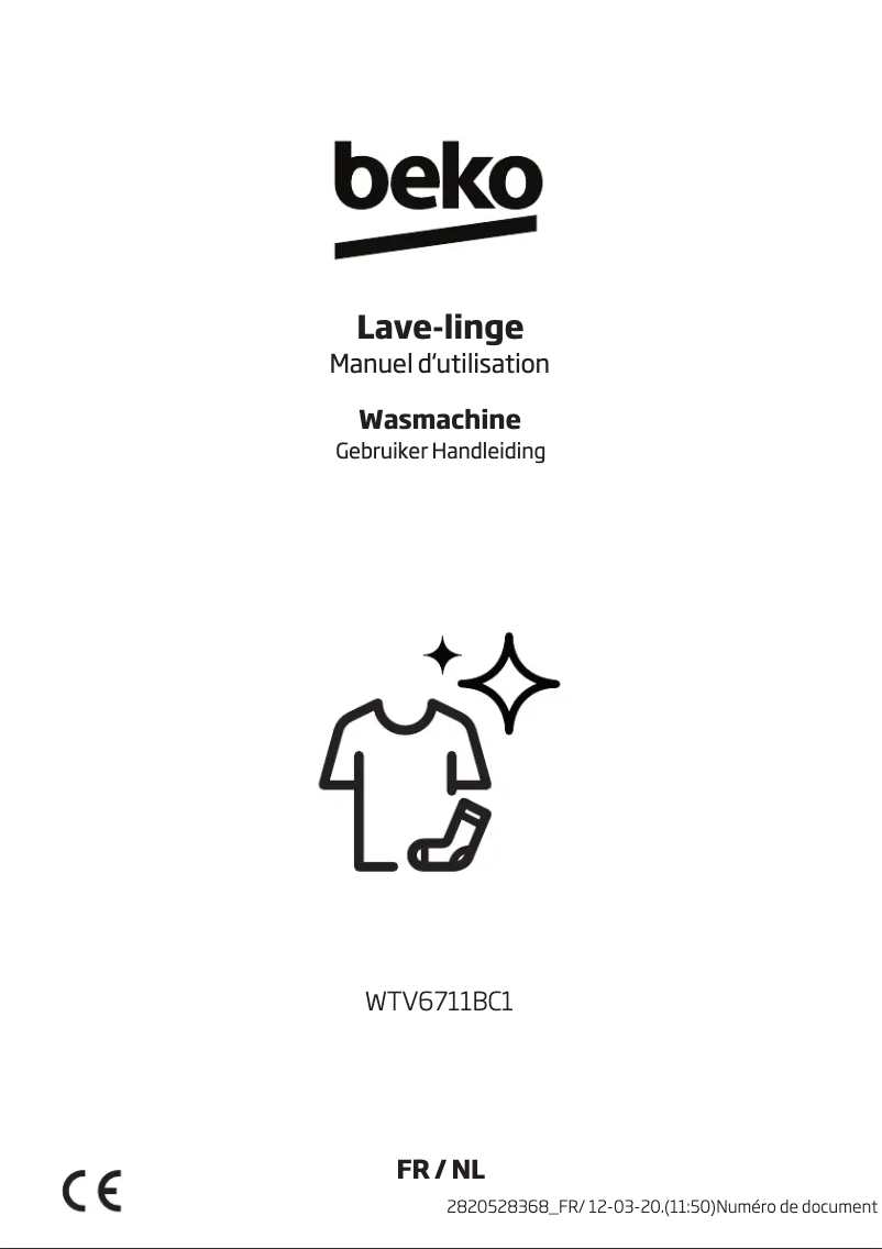 First page image of the manual for WTV6711BC1