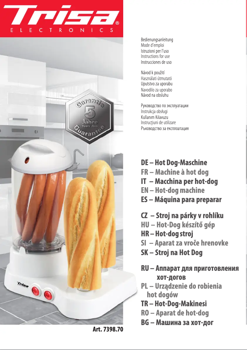 First page image of the manual for 7398.7045