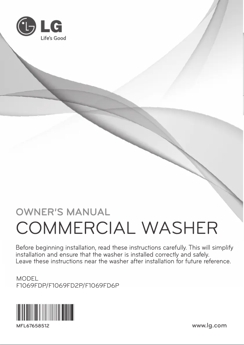 First page image of the manual for F1069FDP