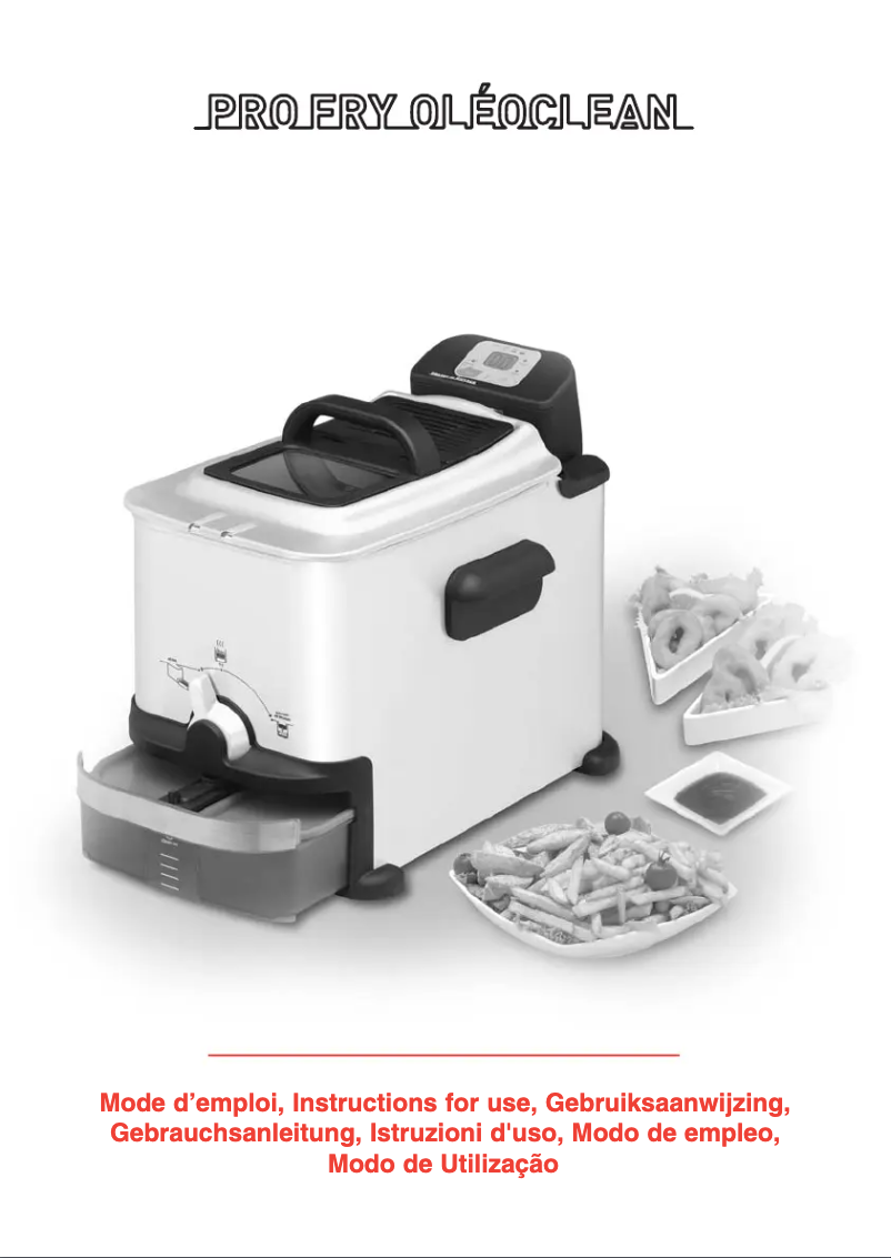 First page image of the manual for FR7009 Pro Fry Oleoclean