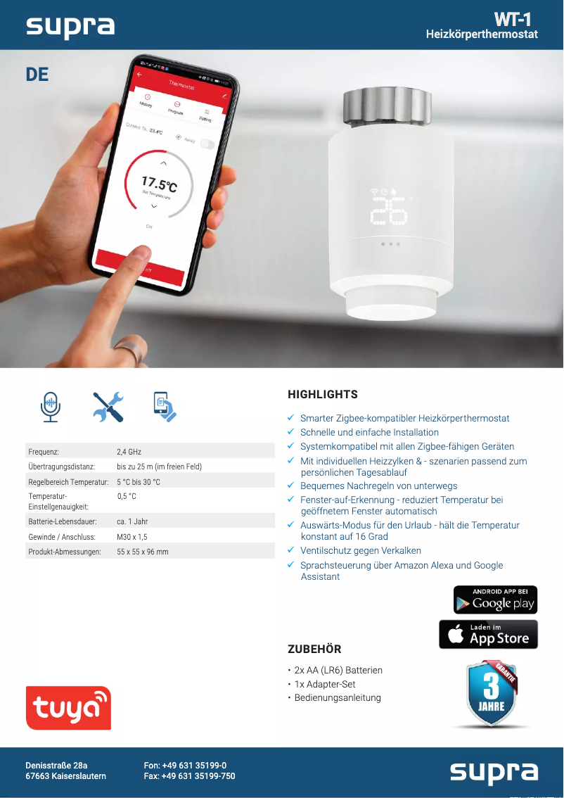Page 1 of the manual User Manual Maginon WT-1