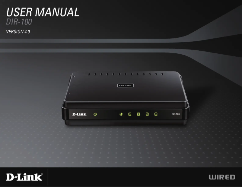 First page image of the manual for DIR-100