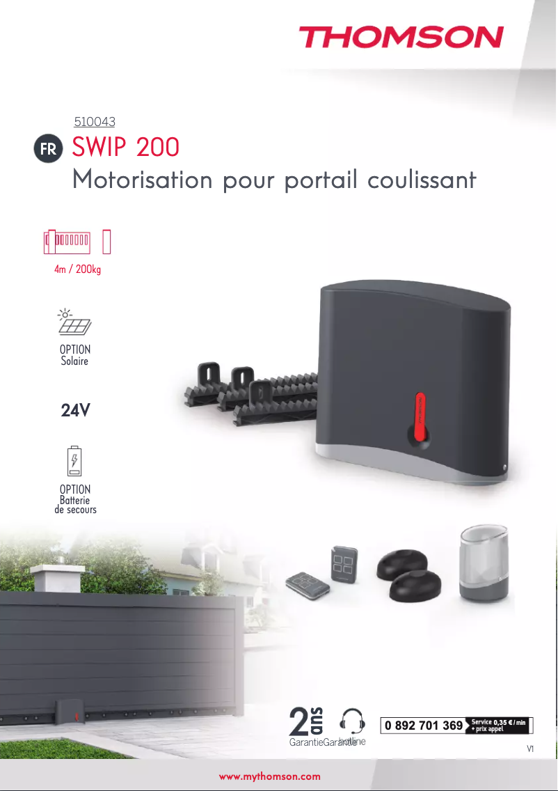 Page 1 of the manual User Manual Thomson 510043