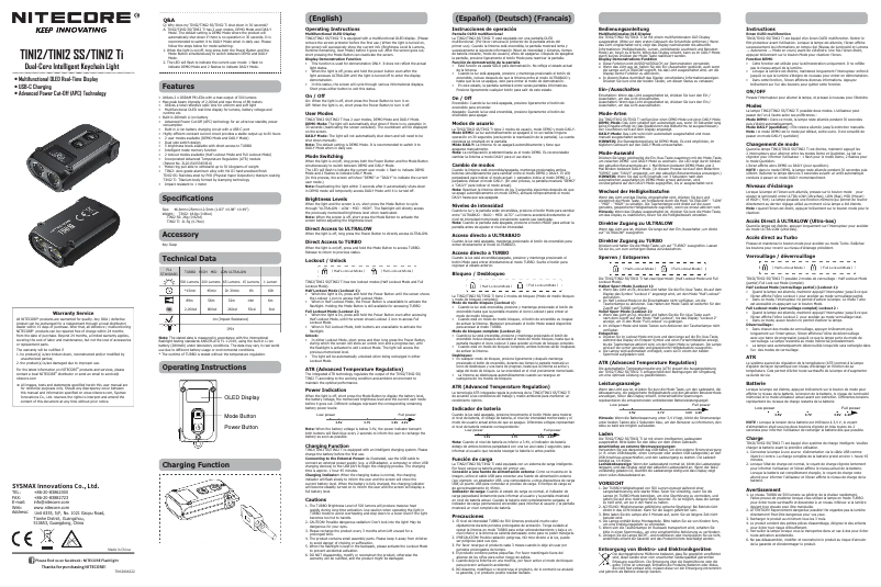 First page image of the manual for TINI2 SS