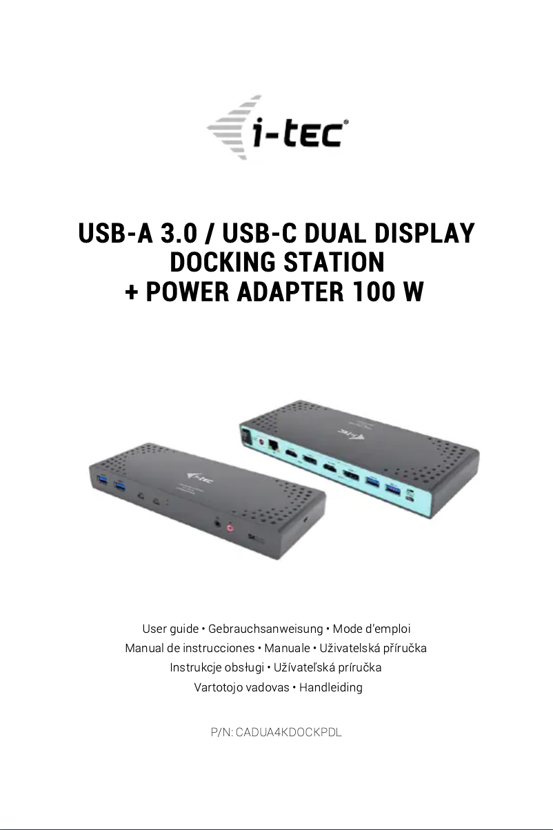Page 1 of the manual User Manual i-TEC CADUA4KDOCKPDLUK