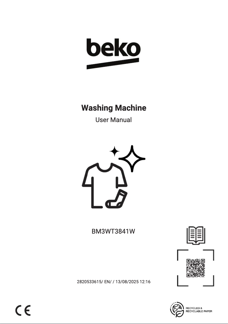 Page 1 of the manual User Manual Beko BM3WT3841W
