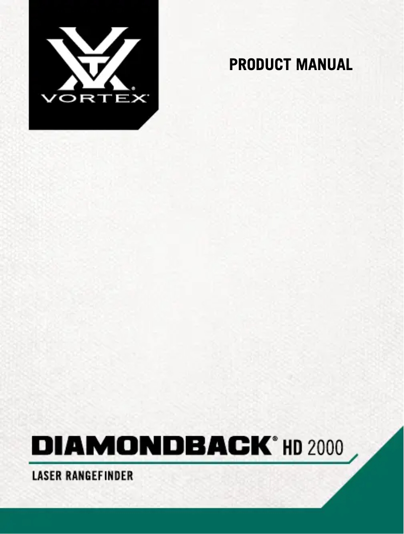 Page 1 of the manual User Manual Vortex Diamondback HD 2000