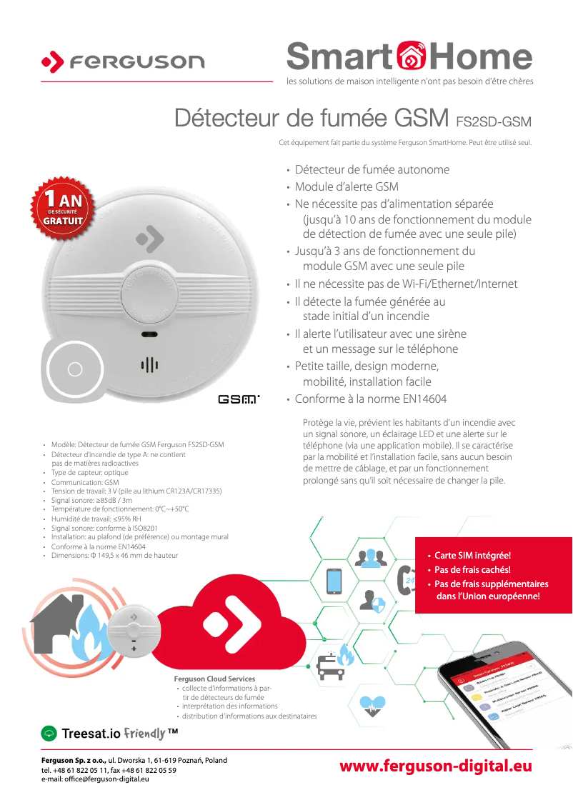 Image de la première page du manuel de l'appareil FS2SD-GSM