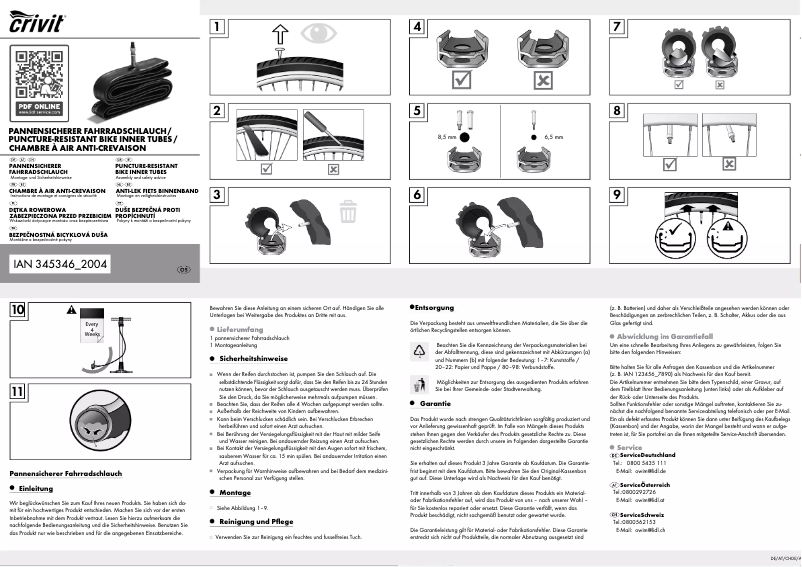First page image of the manual for IAN 345346