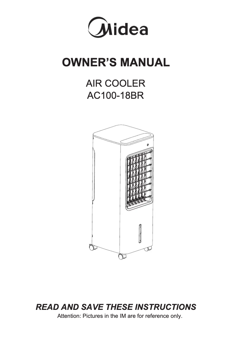 Page 1 of the manual User Manual Midea AC100-18BR