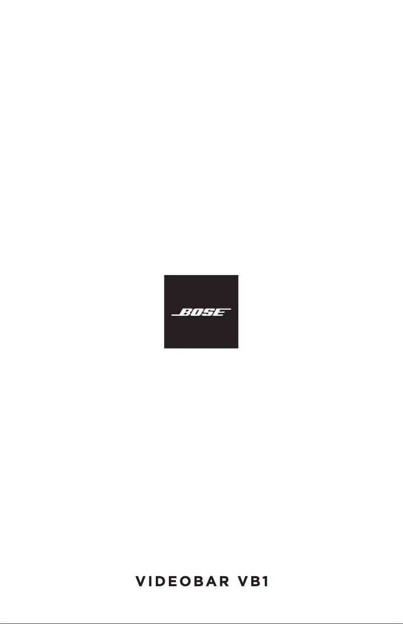 Page 1 of the manual User Manual Bose Videobar VB1