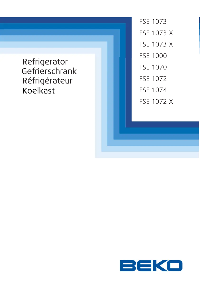 Page 1 of the manual User Manual Beko FSE 1074
