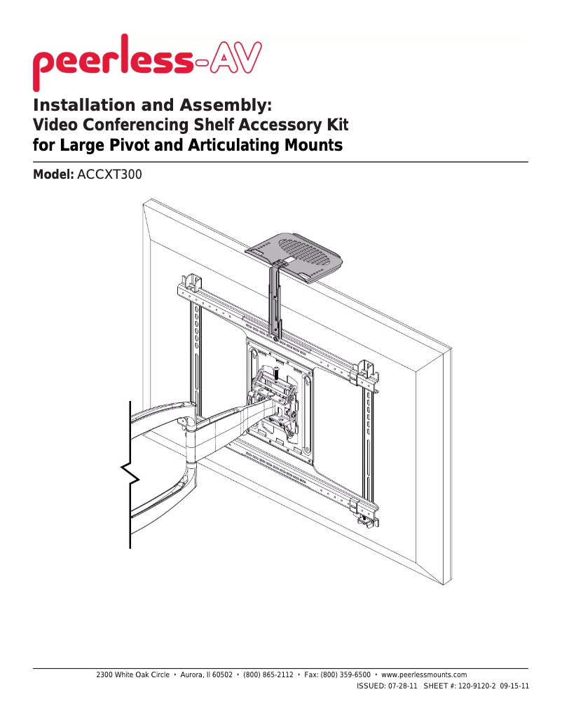 Page 1 of the manual User Manual Peerless-AV ACCXT300