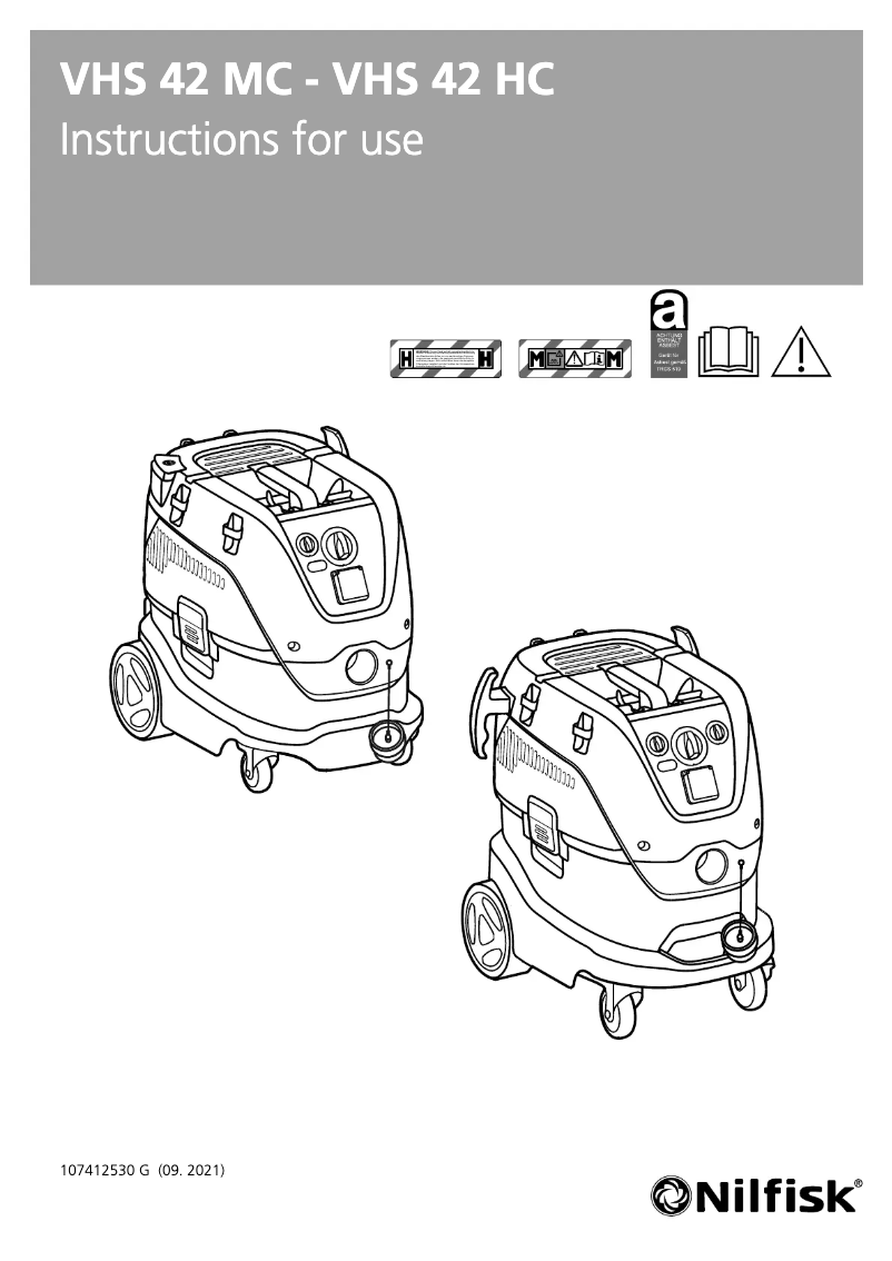 Page 1 of the manual User Manual Nilfisk VHS 42 MC