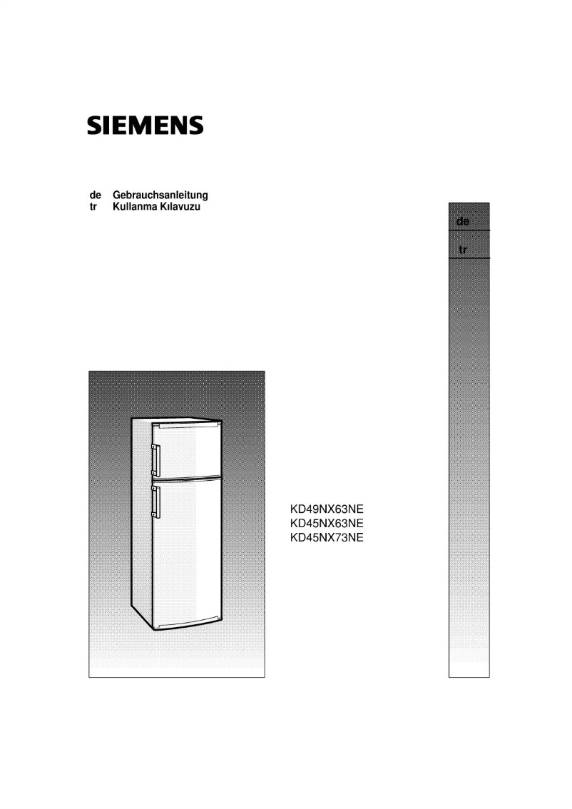 Page 1 of the manual User Manual Siemens KD49NX63NE