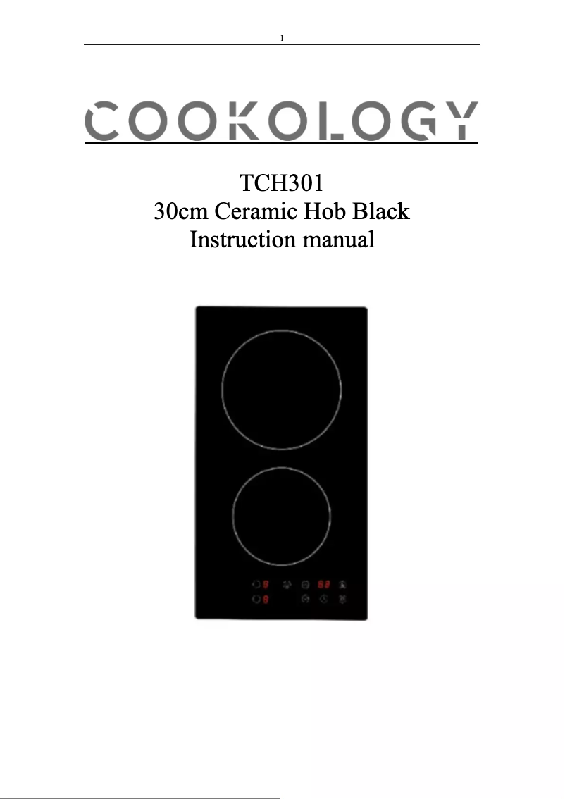Page 1 of the manual User Manual Cookology TCH301