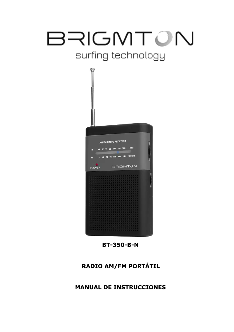 Page 1 of the manual User Manual Brigmton BT-350-N
