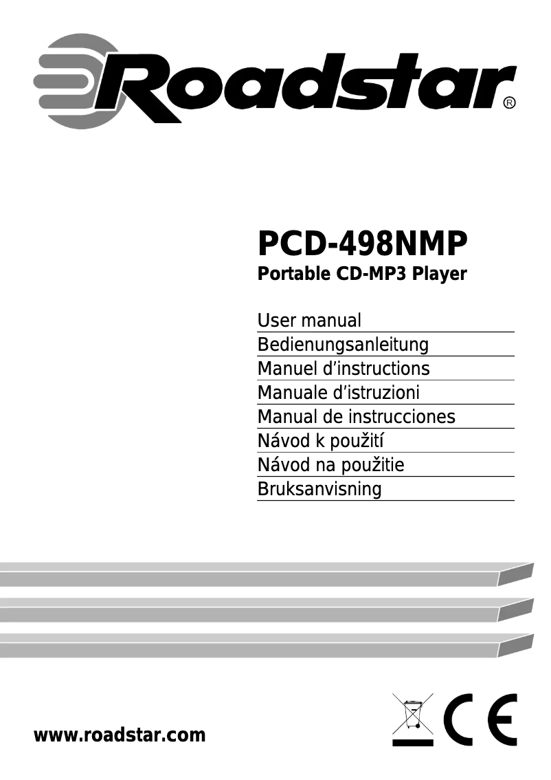 First page image of the manual for PCD-498NMP