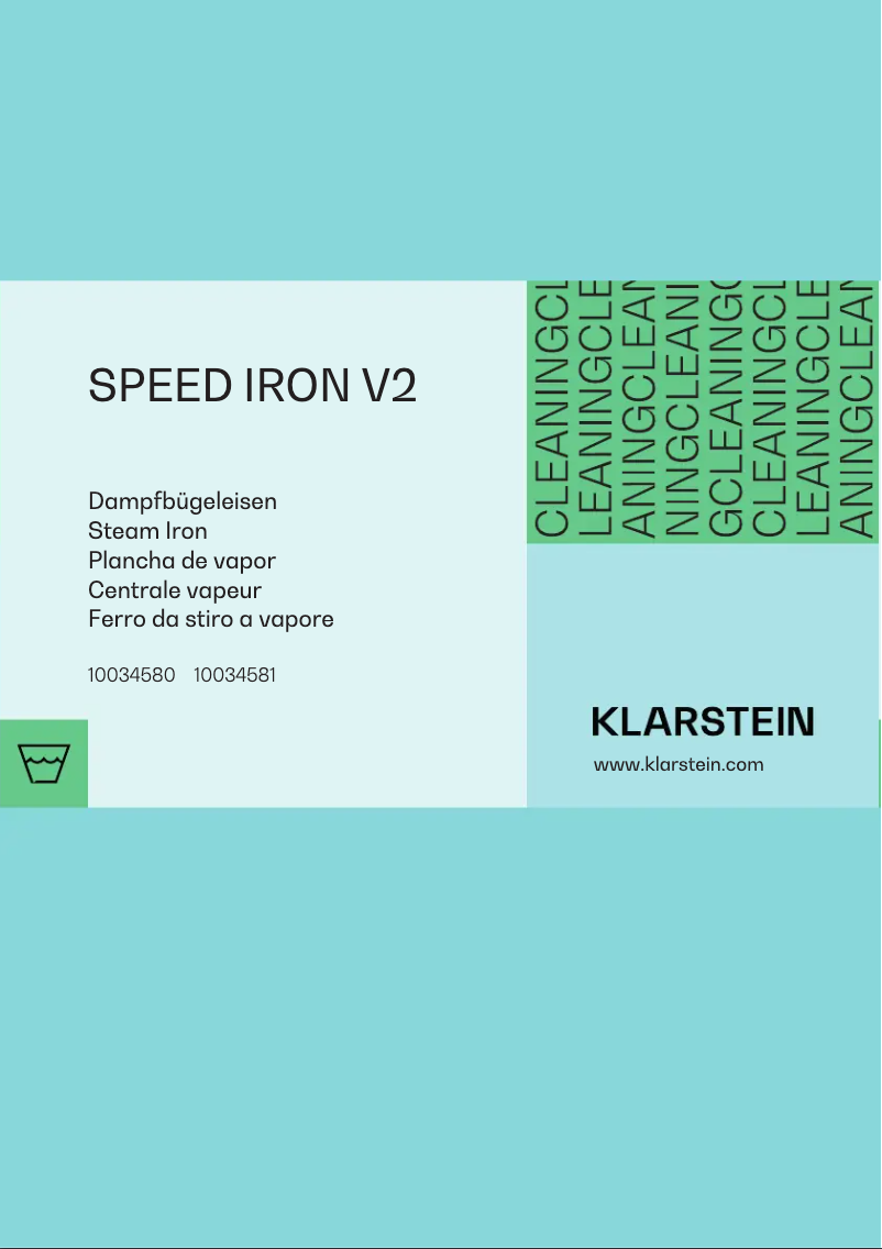 First page image of the manual for Speed Iron V2
