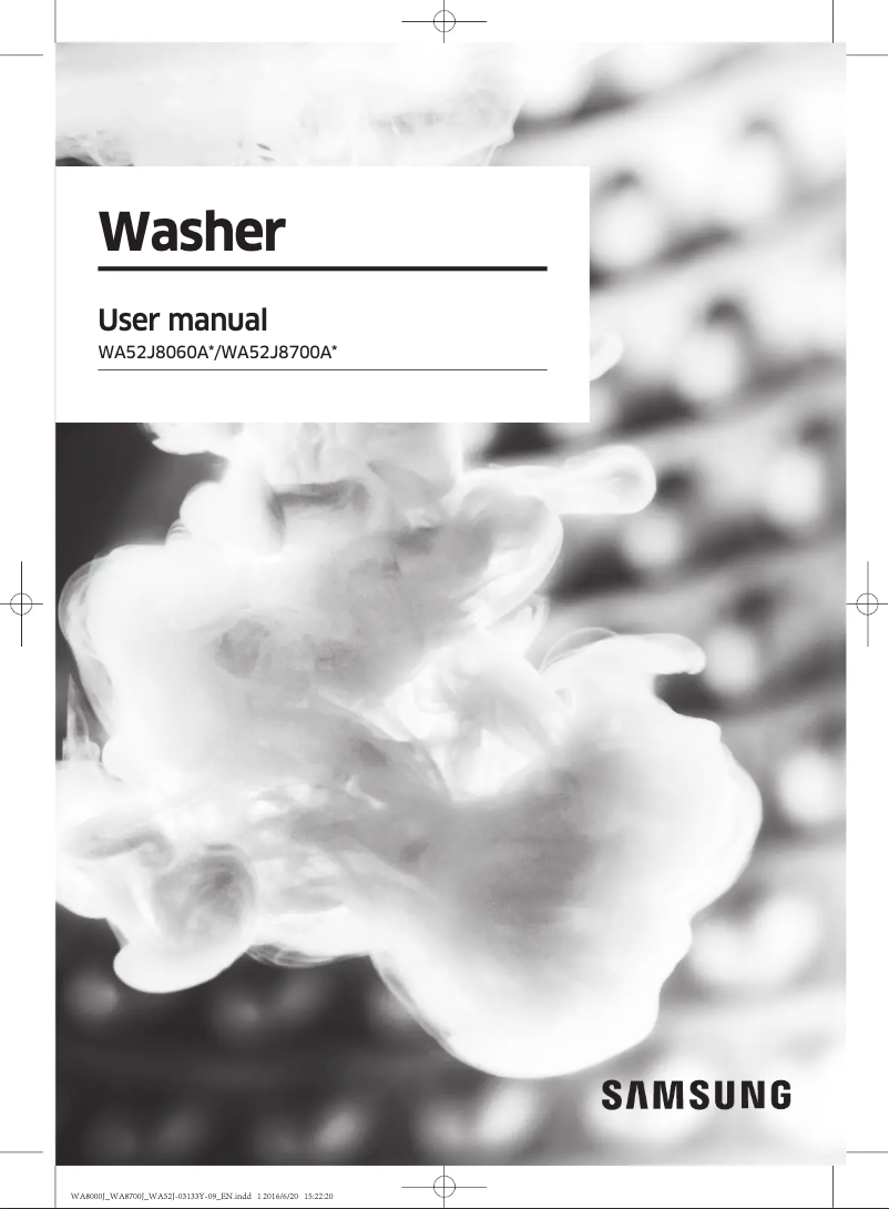 First page image of the manual for WA52J8705MP