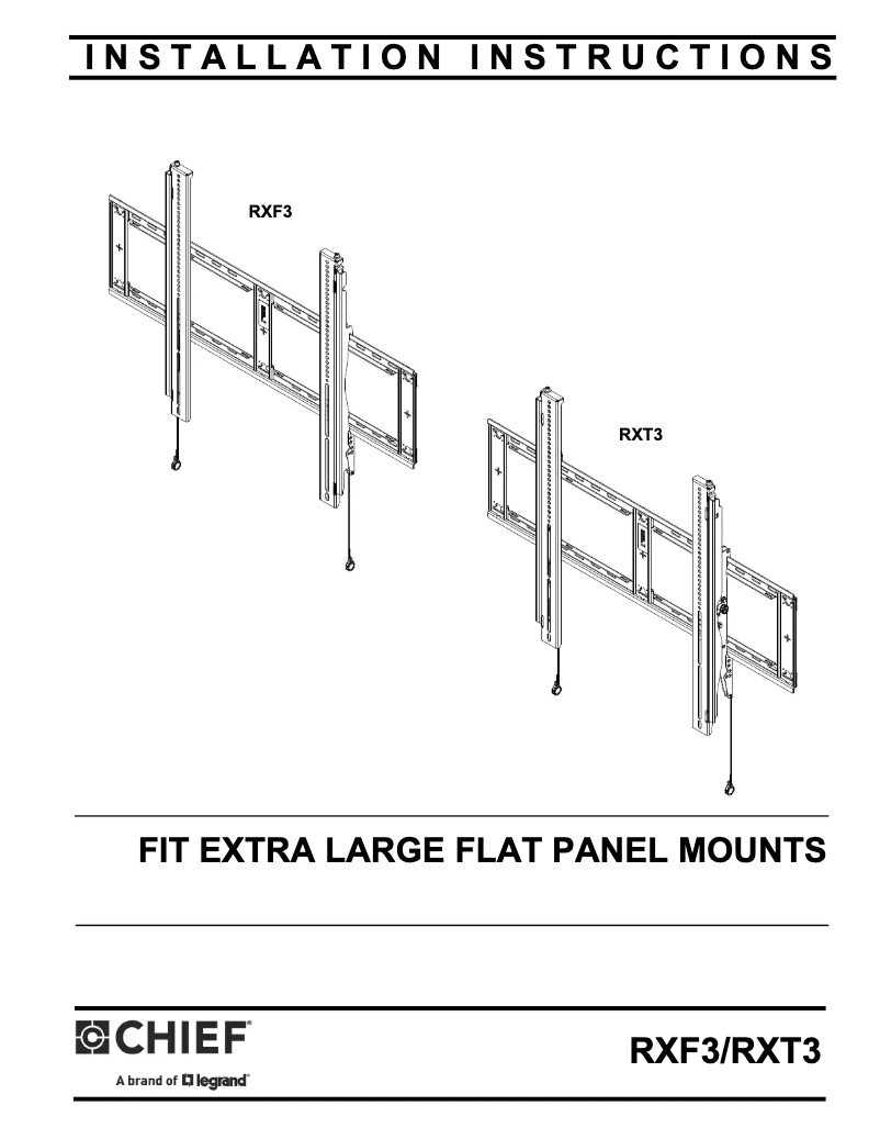 First page image of the manual for RXT3