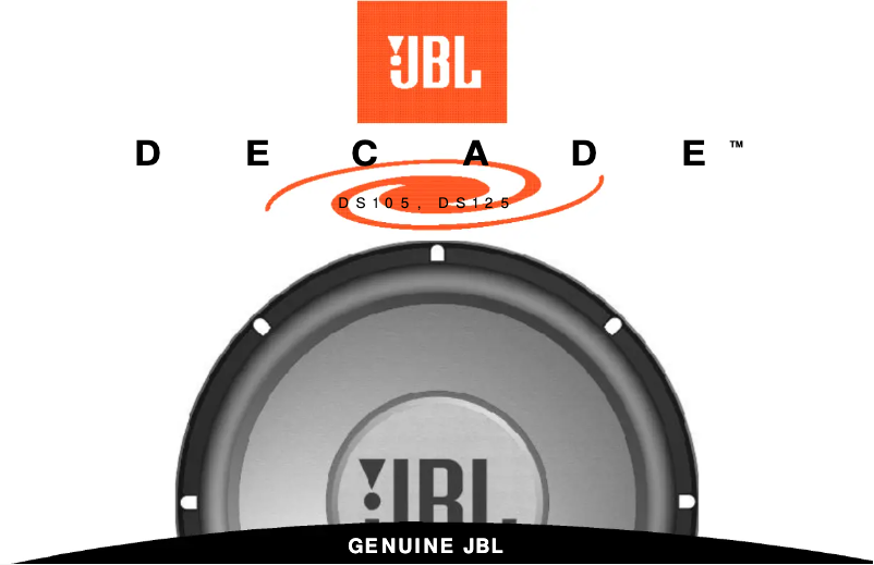 Page 1 of the manual User Manual JBL Decade DS125