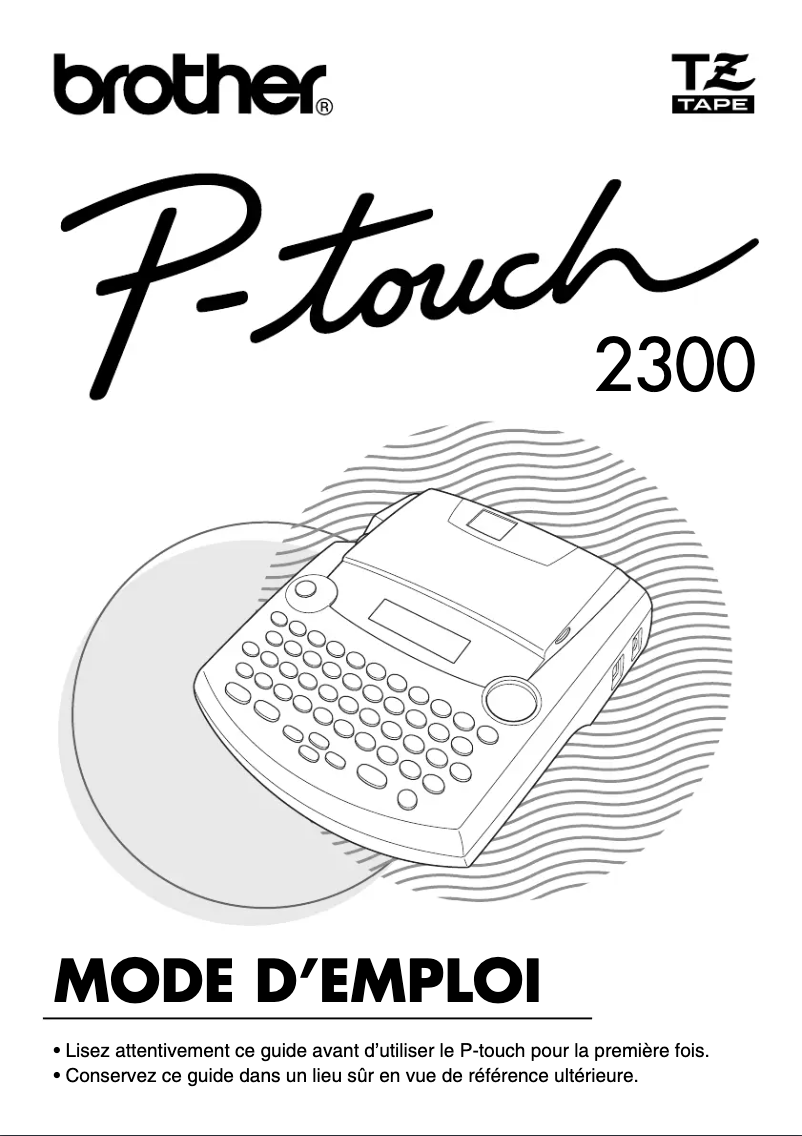 First page image of the manual for P-touch PT-2300