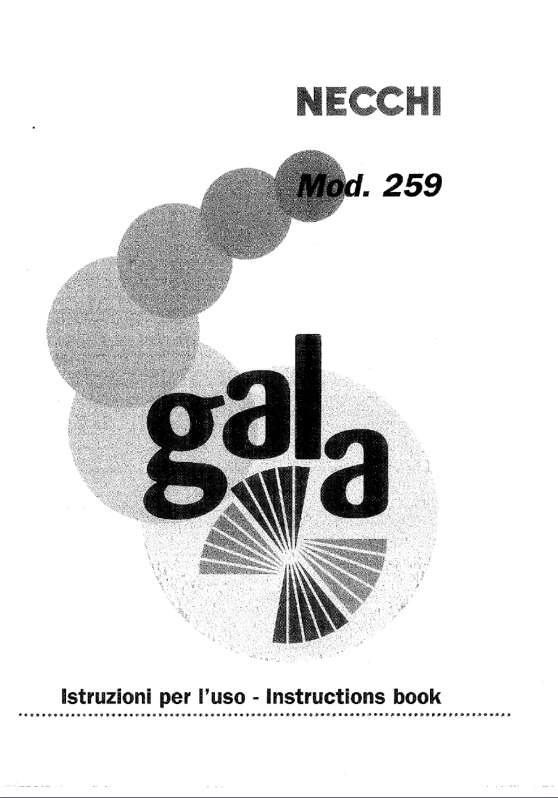 Page 1 of the manual User Manual Necchi Gala 259