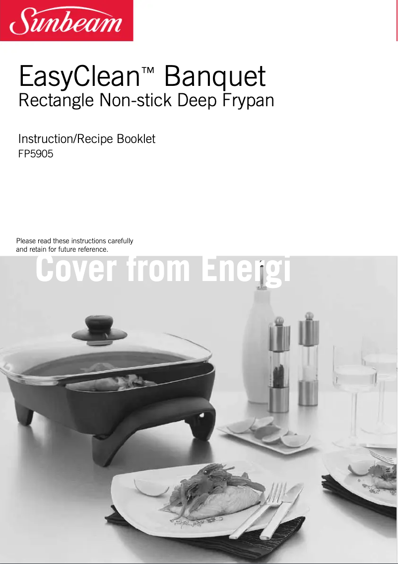 Page 1 of the manual User Manual Sunbeam Pan FP5905