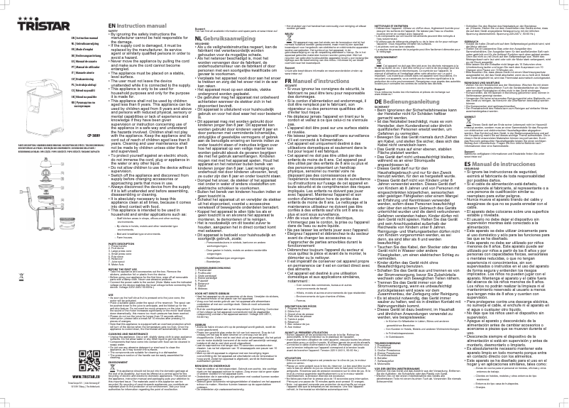 First page image of the manual for CP-3009