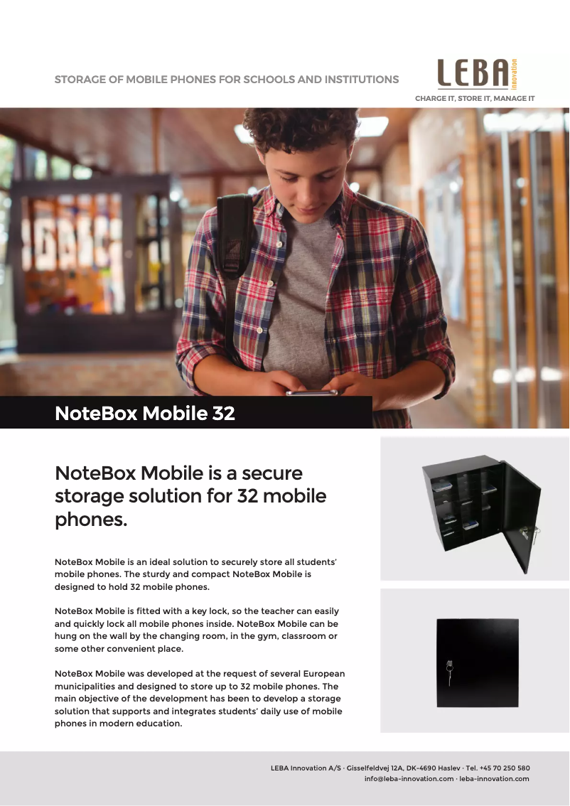 Page 1 of the manual User Manual Leba NoteBox Mobile 32