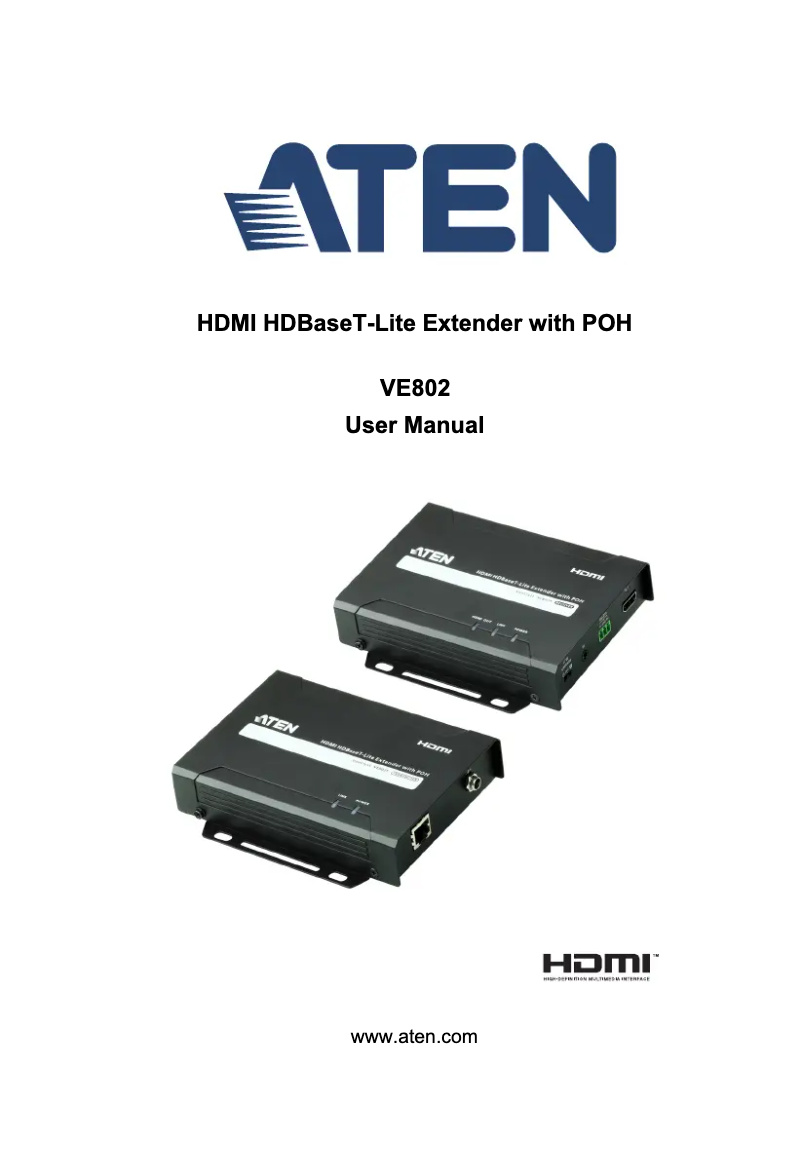 Page 1 de la notice Manuel utilisateur ATen VE802