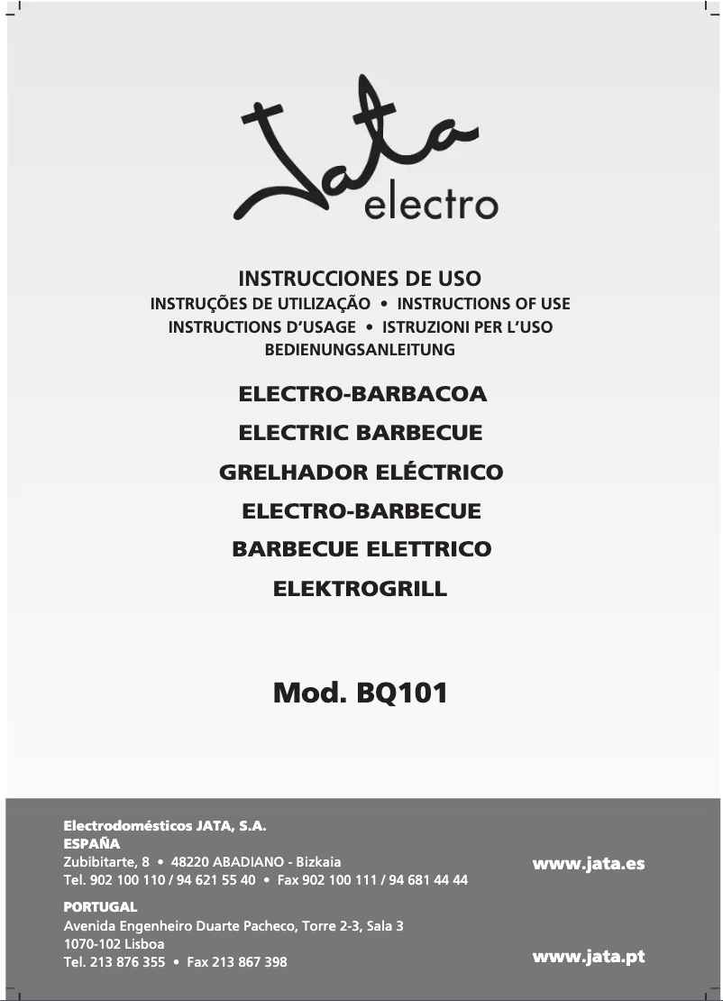 Page 1 of the manual User Manual Jata BQ101