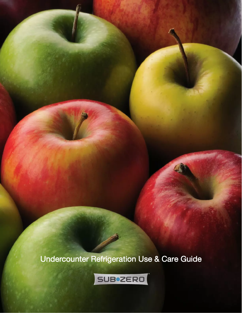 Page 1 of the manual Use and Maintenance Manual Sub-Zero UC-24BG/O-LH