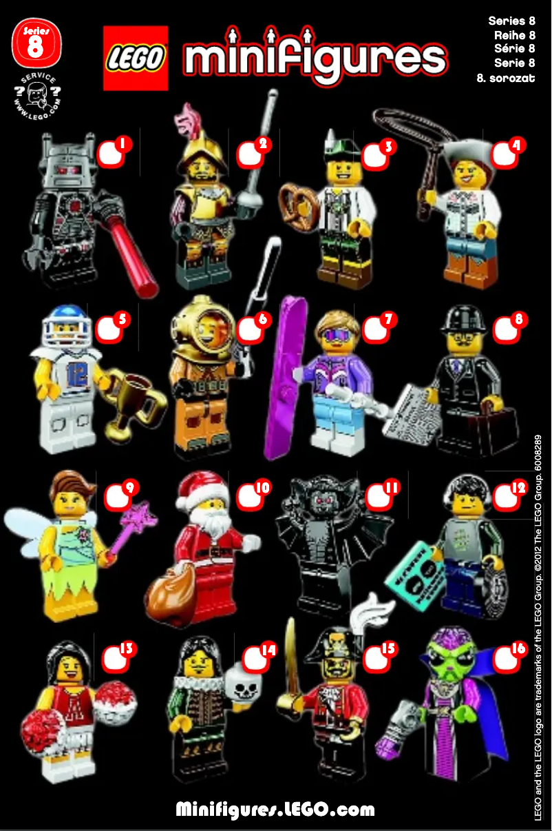 Page 1 of the manual User Manual Lego ® Minifigures, Series 8