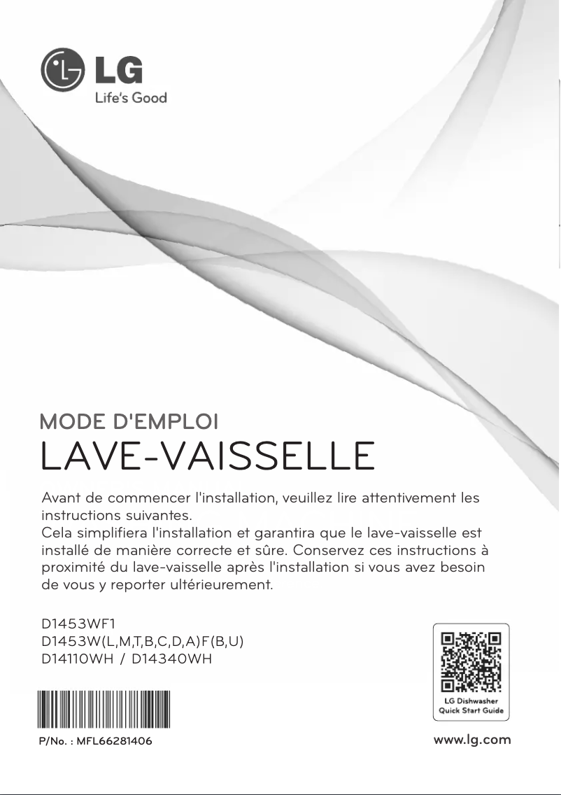 First page image of the manual for D14340WH