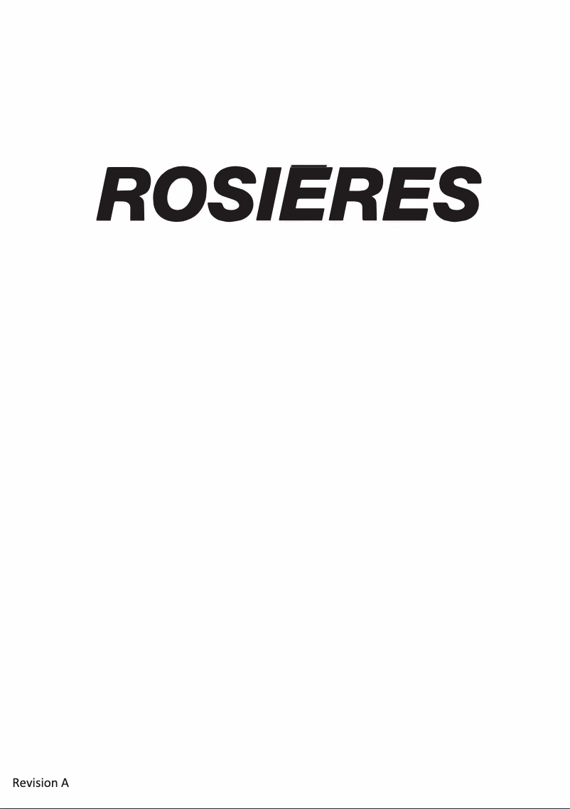 Page 1 of the manual User Manual Rosieres RBT5518DW